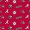 Licensed NCAA University of Alabama All Over AL-045 Cotton Fabric by the Yard